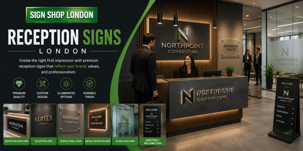 reception signs London