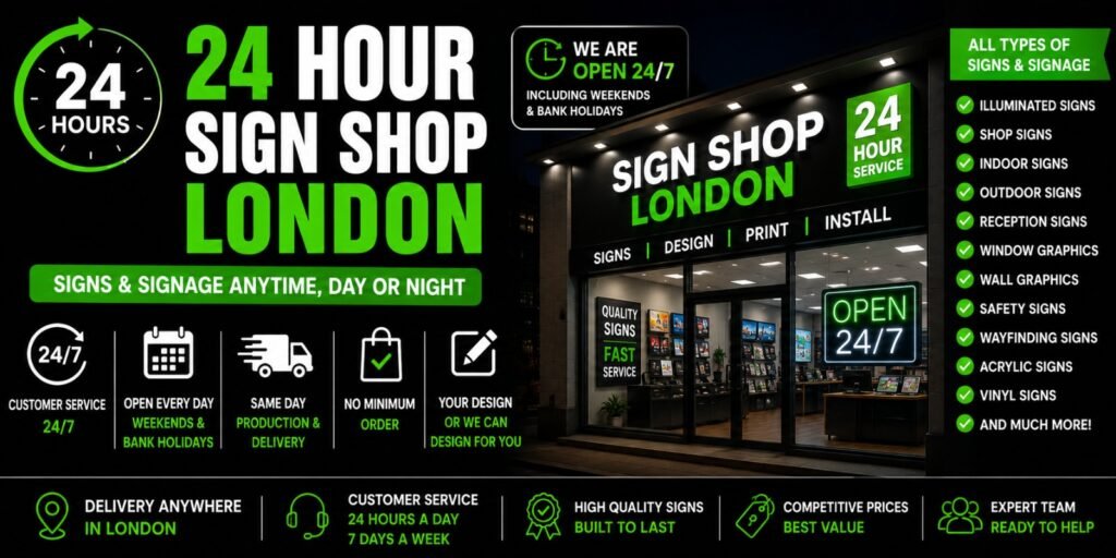 24 Hour Sign Shop London